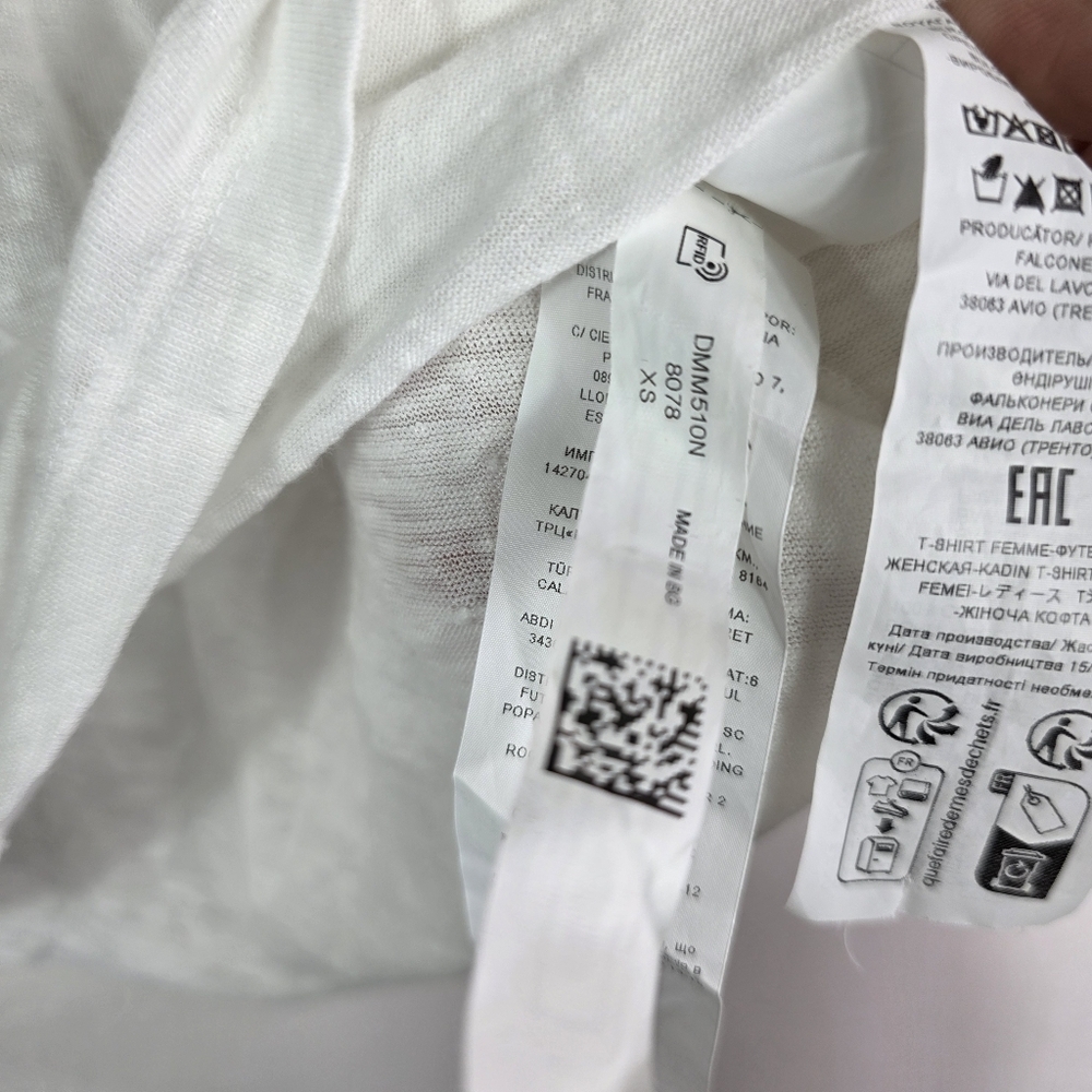 Falconeri Linen V neck basic tee - Picture 6 of 10